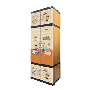 Perchero multifuncional Jumbo Pro en elegante plástico color crema y marrón ofrece soluciones portátiles para guardarropa que combinan durabilidad. - Product Image 1