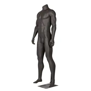 Plus Size Straight Standing Grey Muscular Male Mannequins