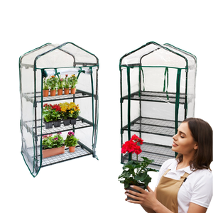 Mini serre à 3 étagères pour balcon, jardin, semis, herbes et <span class=keywords><strong>crocus</strong></span> - Product Image 1