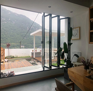 หน้าต่างและประตูบานเลื่อนพับได้ โครงอะลูมิเนียมอัลลอยด์บางเฉียบ กันเสียง มาตรฐาน NFRC - Product Image 4