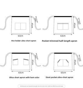 Tablier semi-long sans manches en toile imprimé de logo personnalisé uniforme de travail lavable écologique/durable pour boulangerie <span class=keywords><strong>Restaurant</strong></span> - Product Image 5