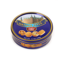 Biscuits danois en gros, fourrés à la crème douce et aux œufs, enroulés et cuits, emballage en boîte, style quotidien
