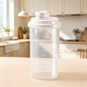 Transparent Airtight Sugar Jar 500Ml Flip Top Lid Kitchen Food Storage Container - Product Image 1