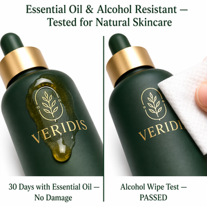 Étiquette personnalisée <span class=keywords><strong>en</strong></span> or mat avec transfert UV pour soins de la peau, pour emballages cosmétiques naturels <span class=keywords><strong>en</strong></span> verre, plastique recyclé et film écologique - Product Image 2