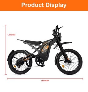 Vélo électrique tout-terrain EU 2000W GT2000 Fatbike avec pneus larges pour adultes - Product Image 4
