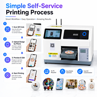 Imprimante jet d'encre intelligente DOMSEM A5 en libre-service pour cartes, codes QR, impression directe depuis téléphone portable pour coques de téléphone, cadeaux, balles de golf