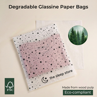 Emballage personnalisé en papier glassine recyclé GRS, papier transparent compostable, sacs en glassine pour vêtements, papier enduit de cire pour vêtements et chaussures