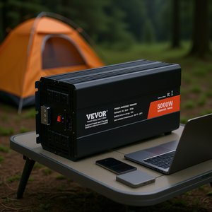 Inversor de Corriente de 5000W, 12V DC a 120V AC, 6 Tomas de Corriente, 2 USB, 1 Puerto Tipo C, Pantalla LCD, Control Remoto, Uso Doméstico - Product Image 2