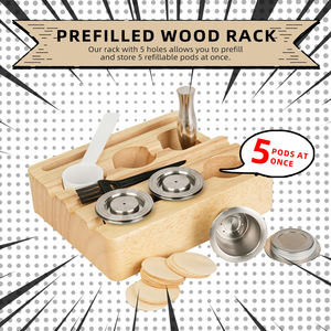 1SET Kit de recharge de capsules de café réutilisable Easy Seal & Store <span class=keywords><strong>Capsule</strong></span> Holder Compatible avec les modèles <span class=keywords><strong>Nespresso</strong></span> OriginalLine - Product Image 4