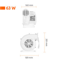 Souffleur électrique mini gonflable 63W/75W/180W avec boîtier en plastique pour danseurs d'air publicitaires et présentoirs événementiels