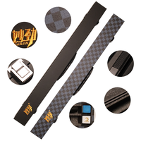 Étui rigide à motif à carreaux pour queues de billard/snooker 1/2, en cuir PU durable, avec fermeture à clé, étanche et léger