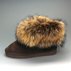 <span class=keywords><strong>Stivaletti</strong></span> Casual pelosi in vera pelle marrone naturale <span class=keywords><strong>con</strong></span> pelliccia di procione bordata da <span class=keywords><strong>uomo</strong></span> scarpe da neve invernali stivali per <span class=keywords><strong>uomo</strong></span> donna - Product Image 5