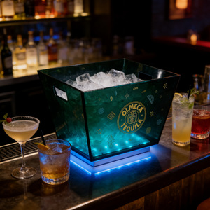 Seau à glace lumineux en acrylique LED 10L pour KTV, bar, fête, bord de piscine - Product Image 3