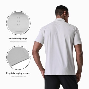 Polo à revers pour <span class=keywords><strong>homme</strong></span> 2026, sport et loisirs, respirant, séchage rapide, couleur unie, manches courtes, en nylon, idéal pour le fitness en extérieur - Product Image 2