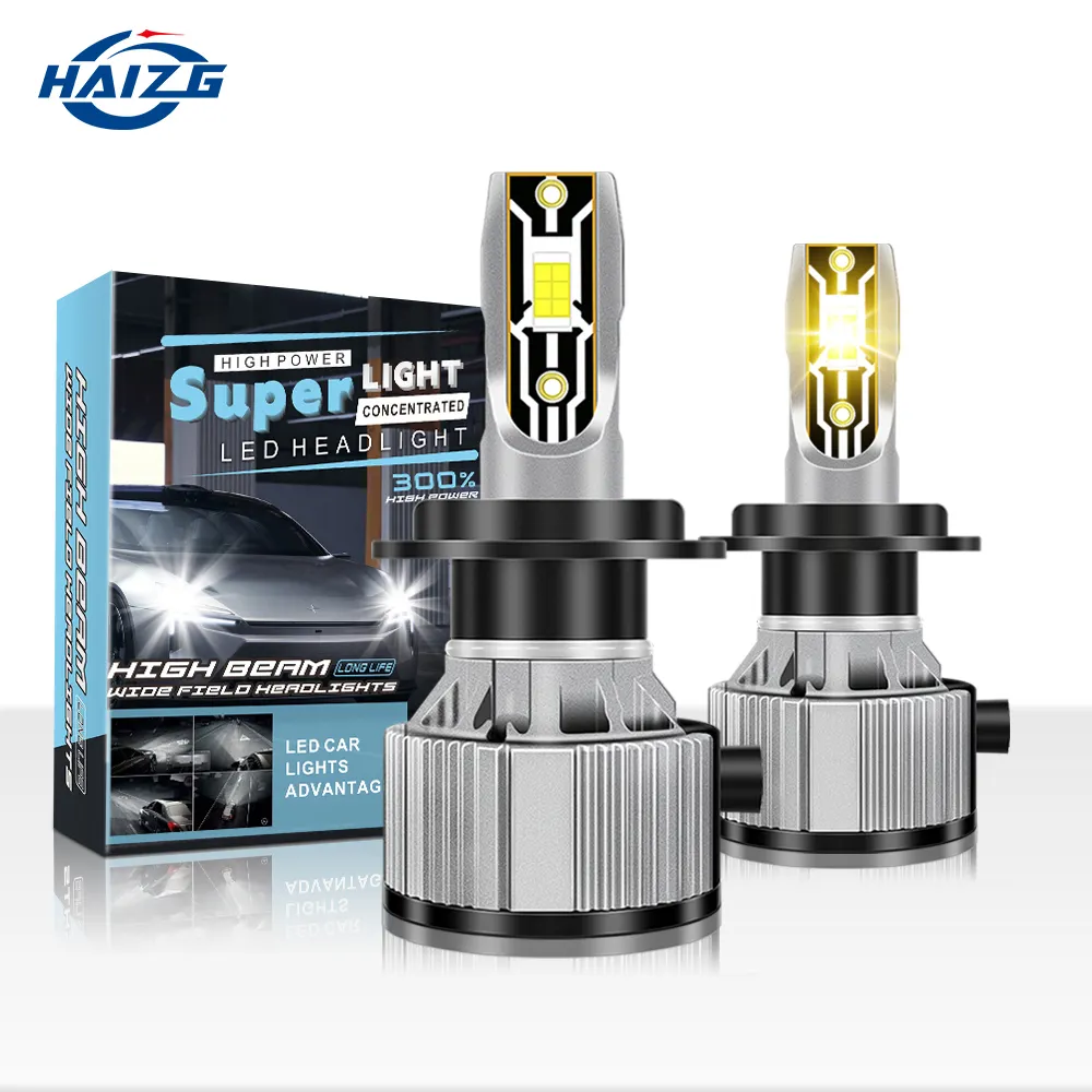 HAIZG Car Accessories H11 H4 Led Headlamp 60W 12000LM chip 3570 Led Car Headlight Bulb S9 H7 LED Light