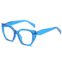 Lunettes de myopie à grand cadre pour célébrités d'internet, verres unis chauds croisés, bloquant le bleu, 5111