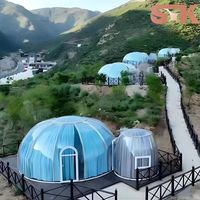 Dôme transparent pour maison-bulle, structure de jardin extérieure pour le glamping, le camping, l'observation des paysages et les expositions événementielles