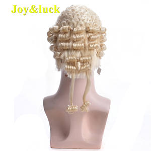 <span class=keywords><strong>Perruque</strong></span> de <span class=keywords><strong>juge</strong></span> d'instruction, d'avocat ou d'avocat général, cheveux synthétiques, couleur blonde, pour homme ou femme, <span class=keywords><strong>perruque</strong></span> classique britannique traditionnelle, <span class=keywords><strong>perruque</strong></span> de cosplay - Product Image 2