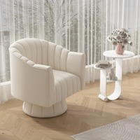 Nouvelle crème légère de luxe pour salon, balcon, chambre à coucher, chaise simple décontractée, chaise de réception confortable, chaise d'appoint Tira