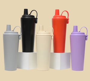 2026 Luxury Matte Stainless Steel Water Bottle Wholesale Custom Logo Insulated Vacuum <b>Flask</b> Gym Bottle <b>with</b> Handle and Spout - Product Image 2