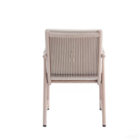 Ensemble de table et chaises de salle à manger d'extérieur 8 places en fer et rotin PE, résistant aux UV et imperméable, pour hôtel