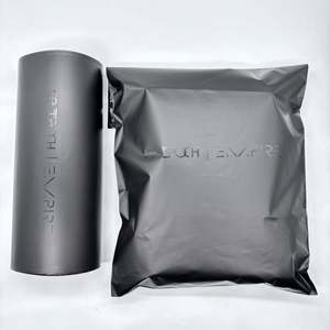 Custom Logo Eco-Friendly Waterproof Matte Black Poly Shipping <b>Mailer</b> <b>Bags</b> for Clothing Mailing Biodegradable Courier Packaging - Product Image 1