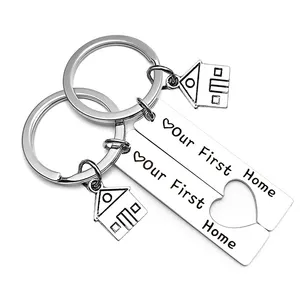 New House Memorial Father Key Chain Keyring Our First Home Customized Father's Day Gift Keychain Keying
