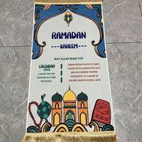Tapis de prière musulmane pour enfants, paillasson antidérapant, épais, Mini, ramadan