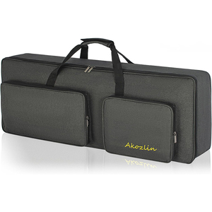 Étui pour clavier 61 touches, sac pour clavier 40,2 x 17,3 x 5,9 pouces, étui de transport portable pour clavier hydrofuge avec 3 poches - Product Image 1