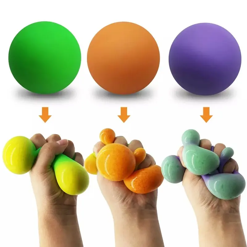 Bola de estrés personalizada, juguete para apretar sensorial, cambio de Color, Gel blando, Bola de estrés, novedad