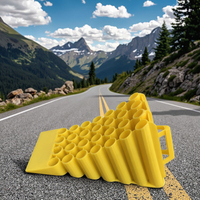 Cales de roue en caoutchouc mousse PU plastique robuste de 30 tonnes pour camion, camping-car, remorque, garage, avion