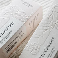 Boîte d'emballage cadeau cosmétique personnalisée en papier recyclable, gaufré à l'or, laminé mat