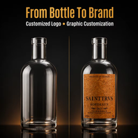 Étiquette de bouteille de vin vintage en relief avec feuille d'or, autocollante, imperméable, pour bouteilles de whisky et de brandy, directement de l'usine