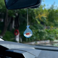 Pendentif mignon en forme de poisson rouge pour rétroviseur, ornement de voiture hautement transparent pour la paix et la bonne chance