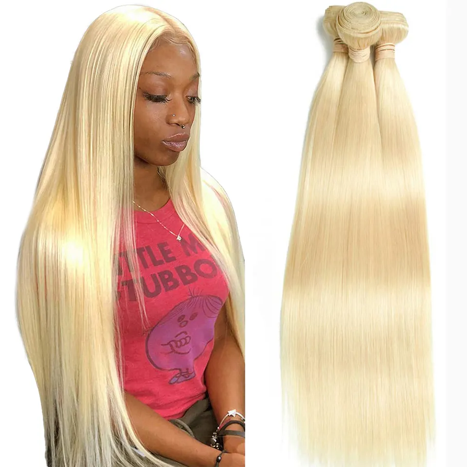 Mèches naturelles vierges blond 613 avec Closure — ali queen, 613 cheveux humains, extensions de cheveux 613