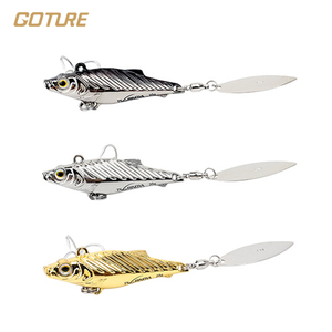 Leurre de pêche GOTURE <span class=keywords><strong>Fairy</strong></span> Fish avec œil 3D simulé, surface réfléchissante effet écailles de poisson et queue à paillettes rotatives 10g 15g 20g - Product Image 1
