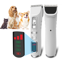 Tondeuse professionnelle rechargeable pour animaux de compagnie, faible bruit, robuste, pour chiens et chats, avec écran LED, emballée
