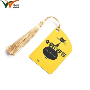 Different Design Yellow Color Special Significance <b>Spray</b> <b>Paint</b> Bookmark with <b>Gold</b> Tassel - Product Image 3
