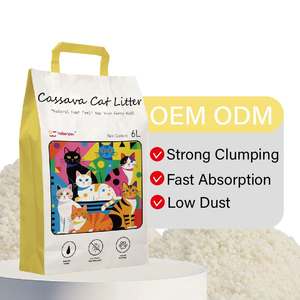 Litière pour <span class=keywords><strong>chat</strong></span> en manioc naturel biodégradable OEM ODM, très absorbante, à agglomération rapide, contrô<span class=keywords><strong>le</strong></span> supplémentaire des odeurs, parfum rose lavande - Product Image 1