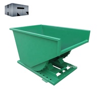 Nouvelle benne basculante robuste pour recyclage de déchets de chariots élévateurs, trémie basculante pour ferraille, bennes basculantes en acier, benne à déchets auto-vidante