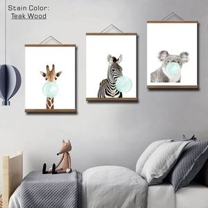 Teak Pine Wood Magnetic Painting <b>Frame</b> for Photo or <b>Canvas</b> Poster <b>Frame</b> Art Hanger for Festival Room Decoration - Product Image 4
