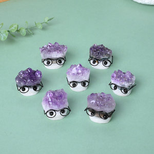 Wholesale High Quality <strong>Crystal</strong> <strong>Geode</strong> Hedgehog Amethyst Cluster Hamtaro for Home Decoration - Product Image 3