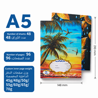 Cahier d'exercices scolaire personnalisé avec couverture arabe agrafée, fabricant de cahiers d'écriture pour étudiants avec couverture personnalisée