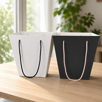Boîtes trapézoïdales ondulées pour fleurs de mariage, réutilisables, avec logo personnalisé, emballage cadeau, matériaux recyclés, dorure à chaud, gaufrage UV – Offre Spéciale