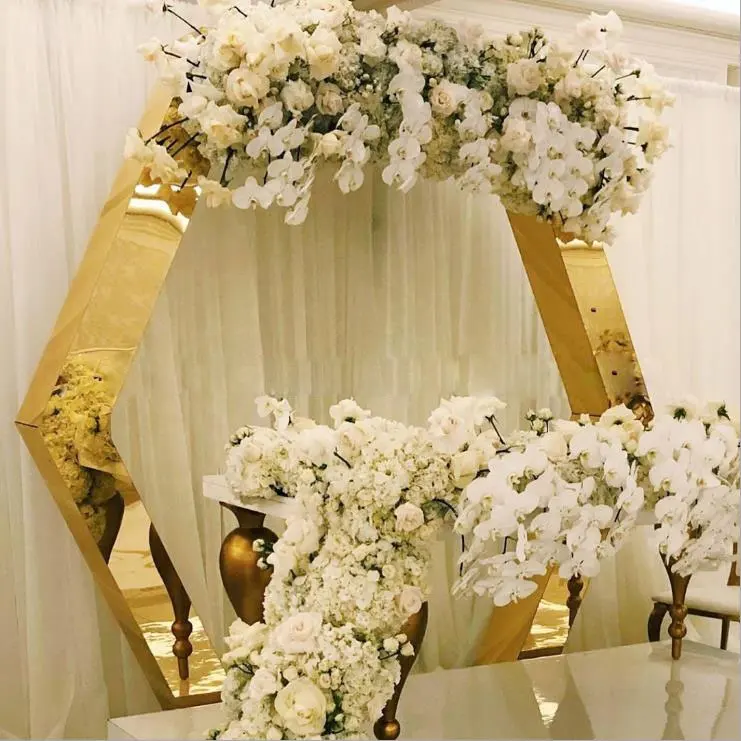 2020 New luxury Wedding Decor Supplies Acrylic Wedding Arch Acrylic Wedding Backdrop Supplies