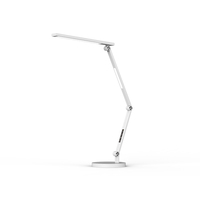 Lampe de bureau LED moderne pliable et réglable avec variateur d'intensité, protection oculaire, idéale pour la lecture, les salons de manucure, les travaux manuels et les postes de travail