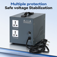 Régulateur de tension automatique 220V AVR 2kVA, contrôle par servomoteur, monophasé, écran LCD, stabilisateur en cuivre haute efficacité