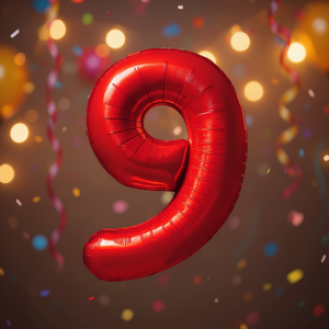 Ballon en aluminium numéro 9 pour fête, 100 cm, décorations de fête d'anniversaire métalliques pour enfants - Product Image 3