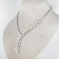 Collar de Lujo Chapado en Plata con Diamante Sintético (Cultivado en Laboratorio) de Corte Cojín en Oro Blanco de 18K, Elegante y de Excelente Calidad, Certificado por IGI