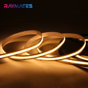 Tira de LED COB CCT sin Puntos de Luz Raymates, DC24V, CRI90, 20W, 2700K-6000K, Cortable, Luz Inteligente, 576 LED/M, 8mm, Iluminación para Hogar y Paisajes - Product Image 1